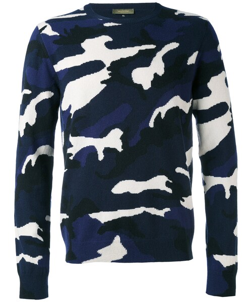 ヴァレンティノ 長袖カシミアセーター サイズS VALENTINO（ヴァレンティノ）の「Valentino - 迷彩柄 カシミアセーター