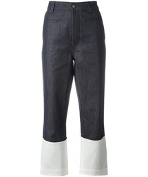 LOEWE | Loewe - カラーブロック デニムワイドパンツ - women - コットン - 40(デニムパンツ)