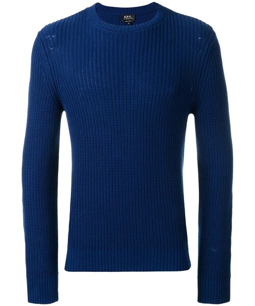 【値下げ】  青 リブ編みセーター A.P.C.（アーペーセー）の「A.P.C. - Travel リブ編みセーター