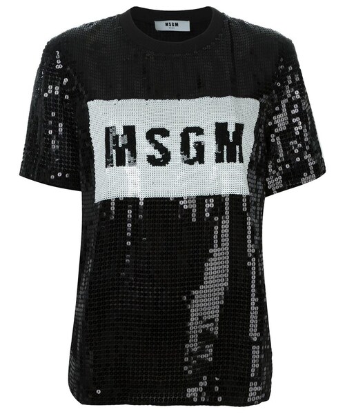 MSGM（エムエスジーエム）の「MSGM - スパンコールtシャツ - women