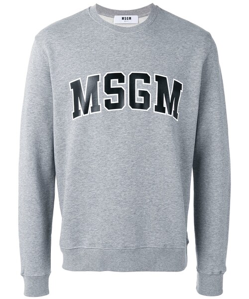MSGM（エムエスジーエム）の「MSGM - ロゴプリント スウェットシャツ - men - コットン/ビスコース - L（スウェット