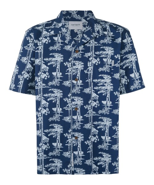 Carhartt(カーハート)の「Carhartt - パインツリー柄 シャツ - men - コットン - M(シャツ/ブラウス・メンズ・ブルー・M)」の1枚目の写真