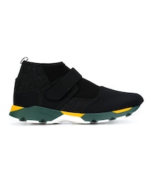 MARNI | Marni - ベルクロストラップ ハイカットスニーカー - men - ポリアミド/ウール/rubber - 41(スニーカー)