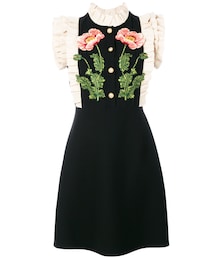 gucciツイードワンピース ウールドレス ゴールド パール装飾 GUCCI*GGウール ブークレ ジャカード ドレス (GUCCI/ワンピース