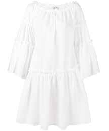 MSGM | MSGM - フレアスリーブドレス - women - コットン/ポリエステル - 42(ドレス)