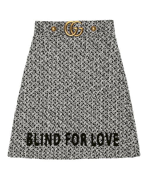 GUCCI（グッチ）の「Gucci - 刺繍ディテール ツイードスカート - women  