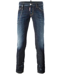 DSQUARED2 | Dsquared2 - Clement チェーントリム スキニージーンズ - men - コットン/スパンデックス - 52(デニムパンツ)