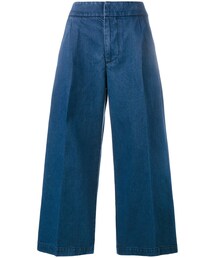 MARNI | Marni - クロップドデニムワイドパンツ - women - コットン - 42(デニムパンツ)