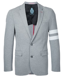 GUILD PRIME | Guild Prime - ボーダースリーブ ブレザー - men - ナイロン/ポリウレタン/レーヨン - 1(テーラードジャケット)