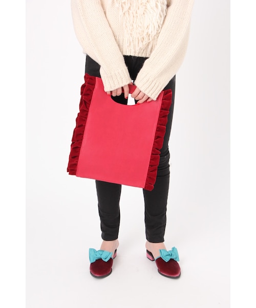 merry jenny(メリージェニー)の「フリル2waybag(バッグ・レディース・ブラック/レッド・F)」の2枚目の写真