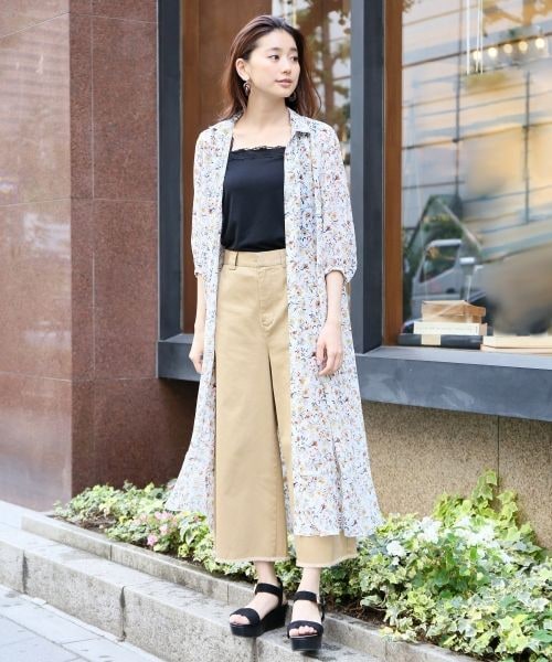 LEPSIM(レプシィム)の「マキシハナガラワンピコート(ワンピース/ドレス・オフ/ブラック)」の4枚目の写真