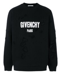 GIVENCHY | Givenchy - ロゴプリント ダメージスウェットシャツ - men - コットン/ポリエステル - L(スウェット)