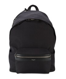 Saint Laurent | Saint Laurent - ロゴバックパック ジャイアント - men - レザー/ナイロン - ワンサイズ(バックパック/リュック)