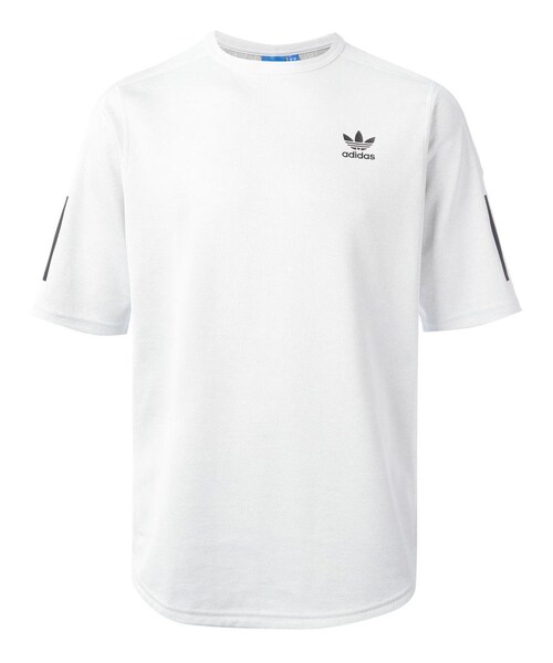 Adidas Originals アディダスオリジナルス の Adidas Originals ロゴプリント メッシュtシャツ Men コットン ポリエステル M Tシャツ カットソー Wear