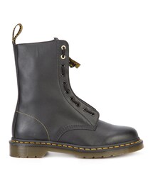 Yohji Yamamoto | Yohji Yamamoto - Dr. Martens ジップブーツ - men - ブルハイドレザー/ラム・ヌバックレザー/rubber - 45(ブーツ)