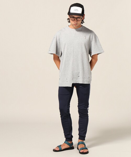 417 EDIFICE（フォーワンセブンエディフィス）の「ジャージーラインパンツ（パンツ・ブラック/S/残り1点/M/在庫あり/L）」の4枚目の写真