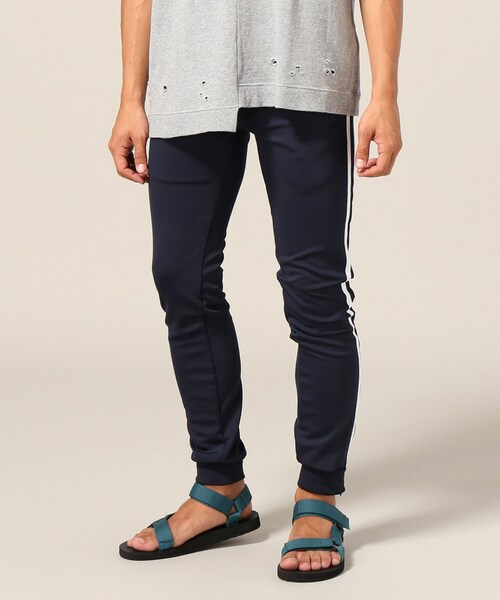 417 EDIFICE（フォーワンセブンエディフィス）の「ジャージーラインパンツ（パンツ・ブラック/S/残り1点/M/在庫あり/L）」の2枚目の写真