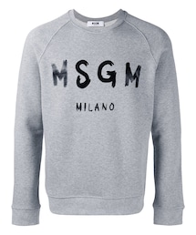 MSGM | MSGM - ロゴプリント スウェットシャツ - men - コットン/ビスコース - XS(スウェット)