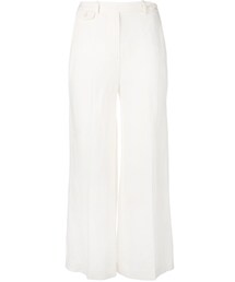 theory | Theory - クロップドワイドパンツ - women - コットン/リネン - 2(その他パンツ)