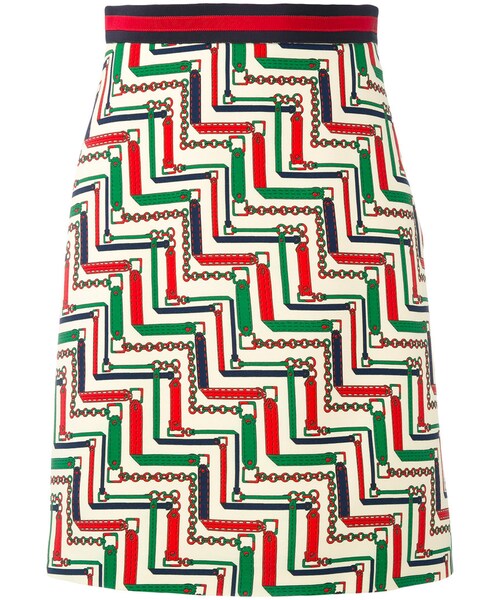 GUCCI（グッチ）の「Gucci - チェーンベルト柄 ストレートスカート  