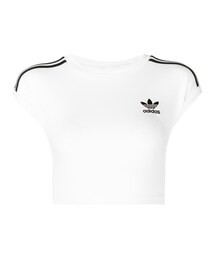 Adidas Originals アディダスオリジナルス の Adidas Originals ロゴ刺繍 クロップドtシャツ Women コットン スパンデックス 44 Tシャツ カットソー Wear