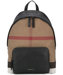 BURBERRY | Burberry - チェック柄 バックパック - men - ジュート - ワンサイズ(バックパック/リュック)