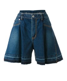 Sacai | Sacai - フレアデニムショーツ - women - コットン - 3(その他パンツ)