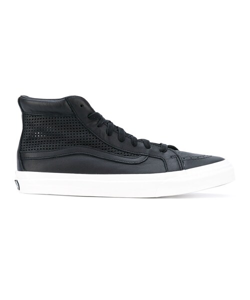 Vans バンズ の Vans メッシュパネル ハイカットスニーカー Unisex コットン フェイクレザー Rubber 40 5 スニーカー Wear