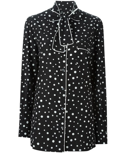 DOLCE & GABBANA　ドルチェ&ガッバーナ　水玉ブラウス DOLCE&GABBANA ドルチェアンドガッバーナ ドットブラウス シルク