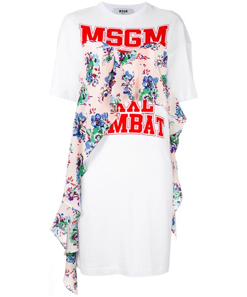 MSGM（エムエスジーエム）の「MSGM - ロゴプリント Tシャツワンピース