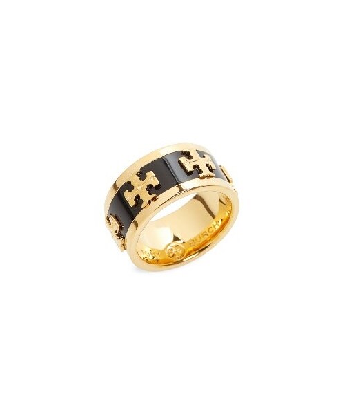 TORY BURCH(トリーバーチ)の「Women's Tory Burch Enamel Logo Ring(リング・レディース・Black/White/Pink・5/6/7/8)」の1枚目の写真