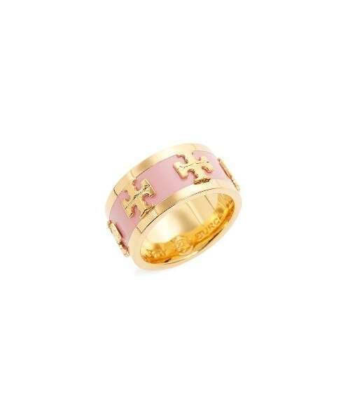 TORY BURCH(トリーバーチ)の「Women's Tory Burch Enamel Logo Ring(リング・レディース・Black/White/Pink・5/6/7/8)」の3枚目の写真
