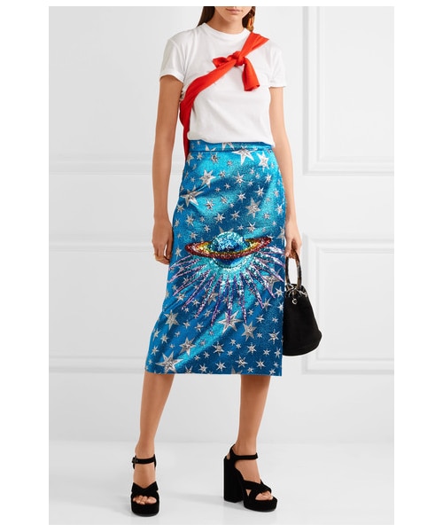 GUCCI 青と白のチェック柄スカート GUCCI 青と白のチェック柄スカート AZUL BY MOUSSY | グラフィック