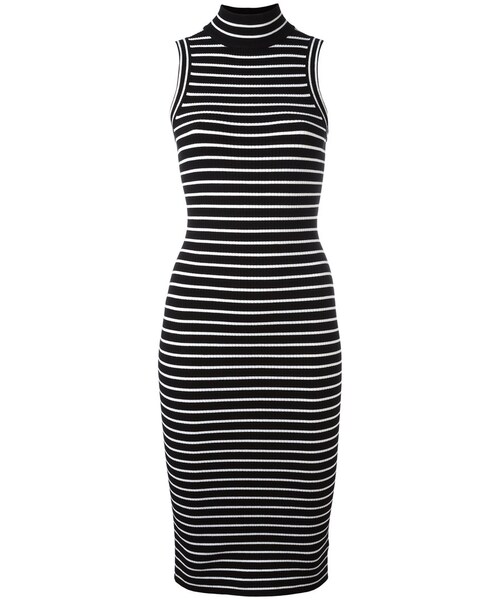 Michael Michael Kors マイケルコース の Michael Michael Kors ボーダー柄 ワンピース Women ナイロン スパンデックス ビスコース L ワンピース Wear
