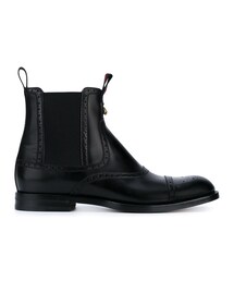 GUCCI | Gucci - ブローグスタイル チェルシーブーツ - men - レザー - 6(ブーツ)