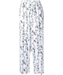 IKUMI | Ikumi - プリントワイドパンツ - women - レーヨン - L(その他パンツ)