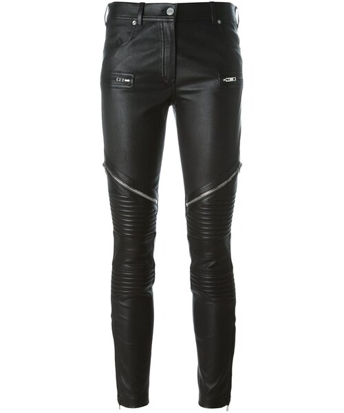 ジバンシー バイカーデニム　ブラック　パンツ レザー　スキニー GIVENCHY（ジバンシイ）の「Givenchy - バイカーレザースキニーパンツ