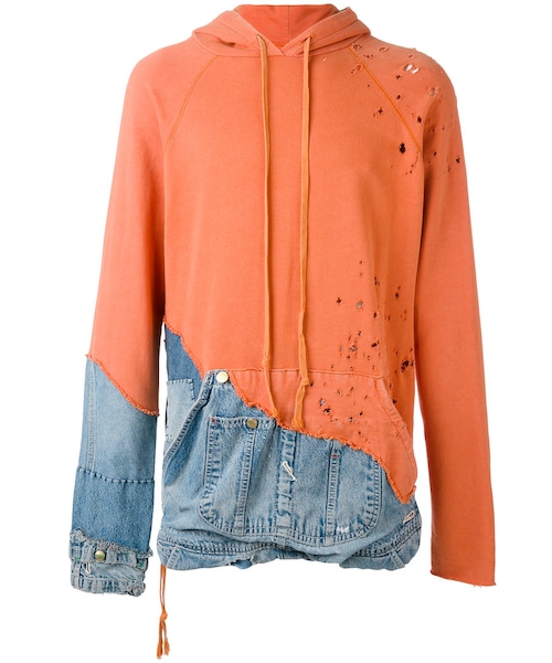 Greg Lauren デニムパッチワークのパーカー GREG LAUREN（グレッグローレン）の「Greg Lauren - デニム