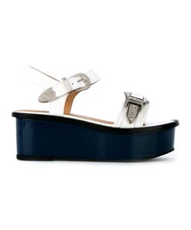 TOGA PULLA | Toga Pulla - バックルプラットフォームサンダル - women - レザー/rubber - 39(サンダル)