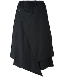 Yohji Yamamoto | Yohji Yamamoto - エプロン クロップドパンツ - women - リネン - 2(その他パンツ)