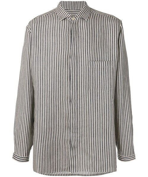 Y`s for men ビッグシルエットシャツ ストライプ ヨウジヤマモトプールオム ワイズフォーメン メンズ ☆Y\u0027s for men⁄ワイズフォーメン ストライプ柄 ビッグシルエットシャツ