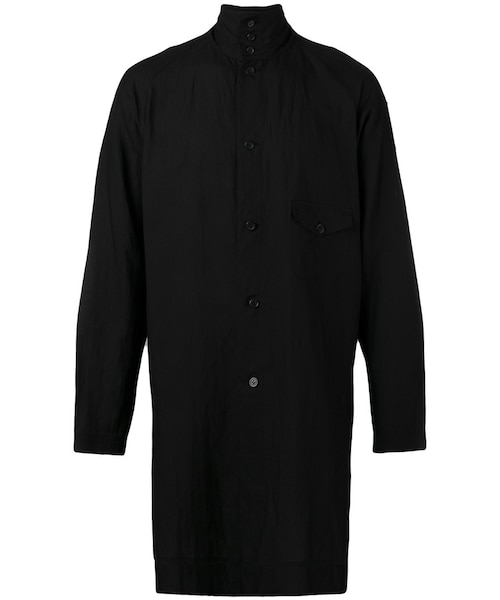 Yohji Yamamoto ヨージヤマモト　ブラック ロングシャツ サイズ2 STAFF STYLING｜THE SHOP YOHJI YAMAMOTO
