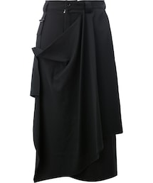 Yohji Yamamoto | Yohji Yamamoto - ドレープ クロップドパンツ - women - ウール - 1(その他パンツ)