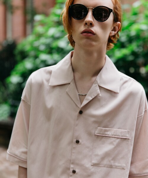 LIDNM（リドム）の「パイピングオープンカラーシャツ（シャツ/ブラウス・メンズ・ピンク・S, M, L）」の2枚目の写真