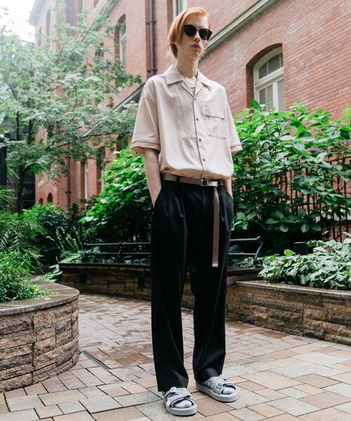 LIDNM（リドム）の「パイピングオープンカラーシャツ（シャツ/ブラウス・メンズ・ピンク・S, M, L）」の3枚目の写真