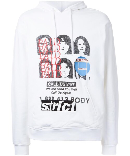 アレキサンダーワン　alexander wang スウェット　白　S alexander wang - 【ラスト1点】 CREWNECK SWEATSHIRT WITH