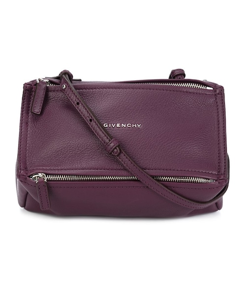 人気　ジバンシー　パンドラ　レザー　2way ショルダーバッグ　ハンドバッグ　紫 GIVENCHY（ジバンシイ）の「Givenchy - Pandora 斜めがけバッグ ミニ