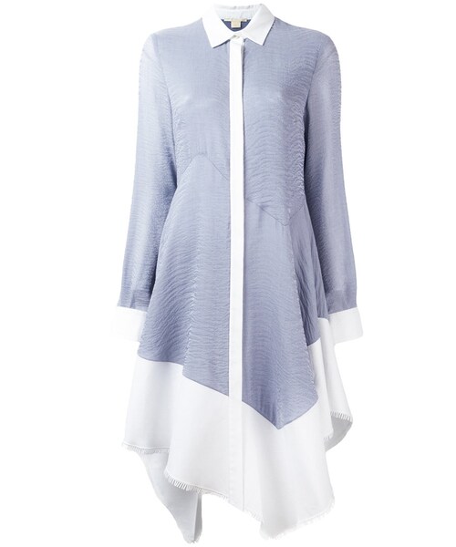 Antonio Berardi アントニオベラルディ の Antonio Berardi フレア シャツワンピース Women シルク コットン 44 ワンピース Wear