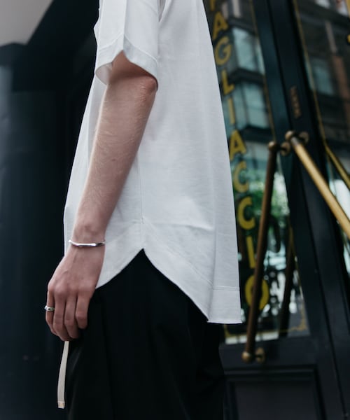 LIDNM(リドム)の「モダールレイヤードTシャツ(Tシャツ/カットソー・メンズ・ホワイト・S, M, L)」の3枚目の写真