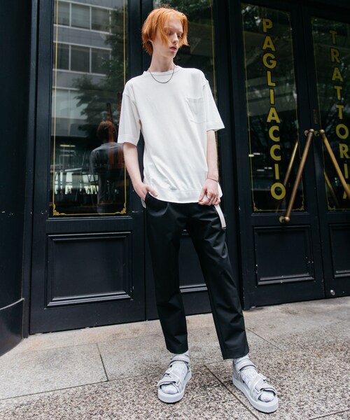 LIDNM(リドム)の「モダールレイヤードTシャツ(Tシャツ/カットソー・メンズ・ホワイト・S, M, L)」の4枚目の写真